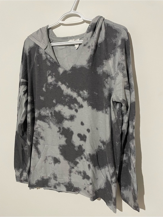 For The Republic Tops - For The Republic Light Gray Hooded Pullover
